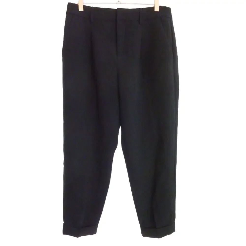 Banana Republic Black Trousers Womens Pants 8 High Rise Ankle Crop